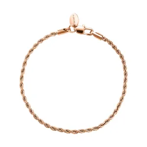 Twisted Stainless Steel Bracelet Rosegold Colour