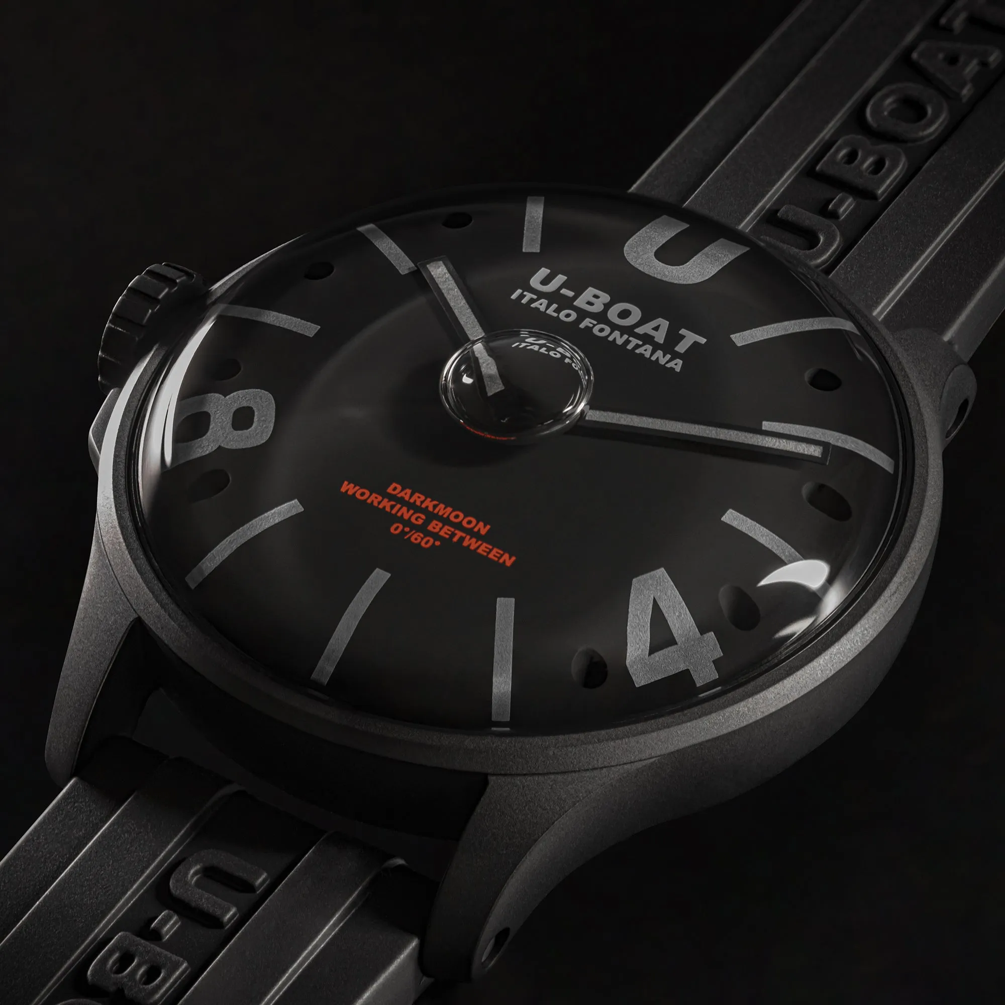 U-Boat Watch Darkmoon 44 Black Curved PVD 9544