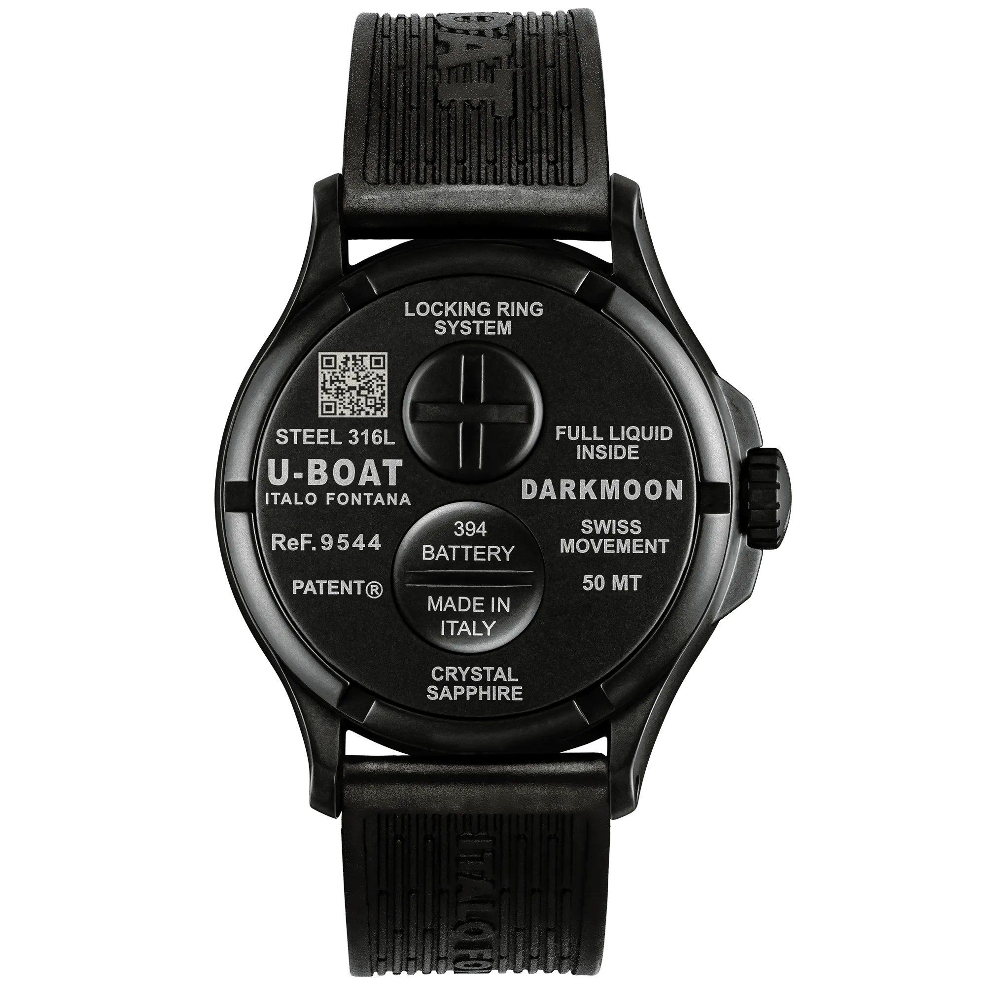 U-Boat Watch Darkmoon 44 Black Curved PVD 9544