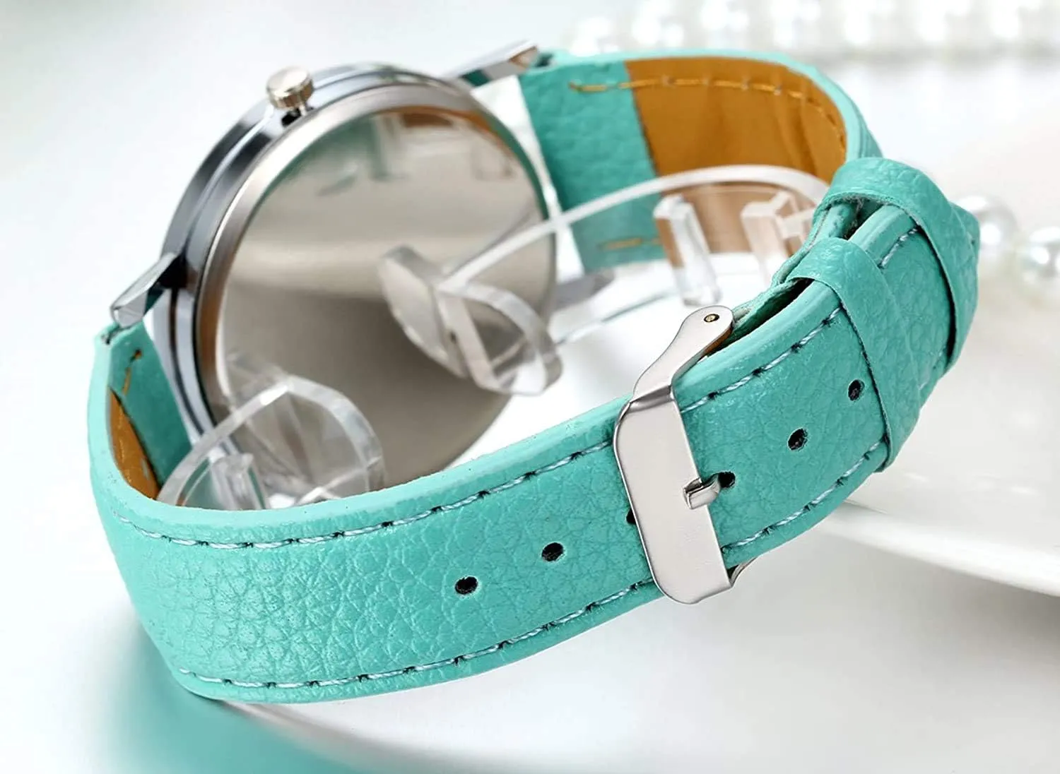 Unisex Female Women Ladies Girls Whatever, I'm Late Anyway Love Gift Leather Strap Watches Quartz Wrist Watch