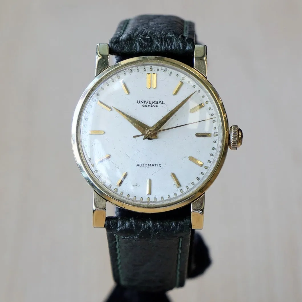 UNIVERSAL GENEVE Automatic Watch Cal. 138SS 17 Jewels Vintage 14K GOLD Wristwatch
