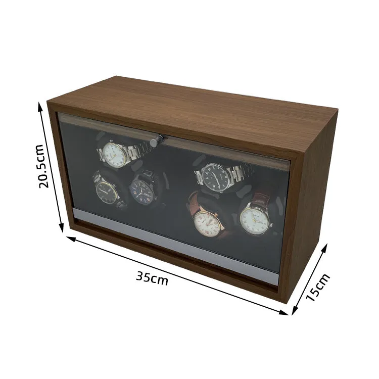 Walnut Auto Self-Winding Watch Box - 6 Piece