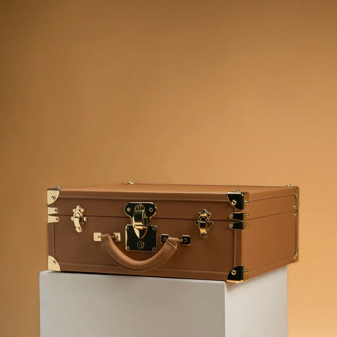Watch Trunk - Saffiano Camel