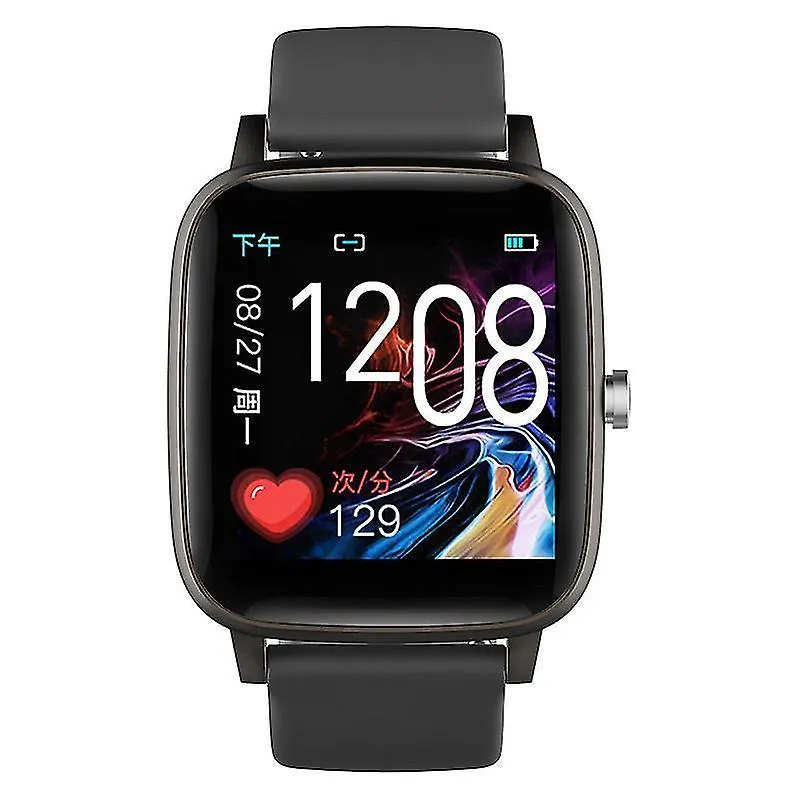 Watches stylish fitness tracker waterproof smart watch health data monitor black