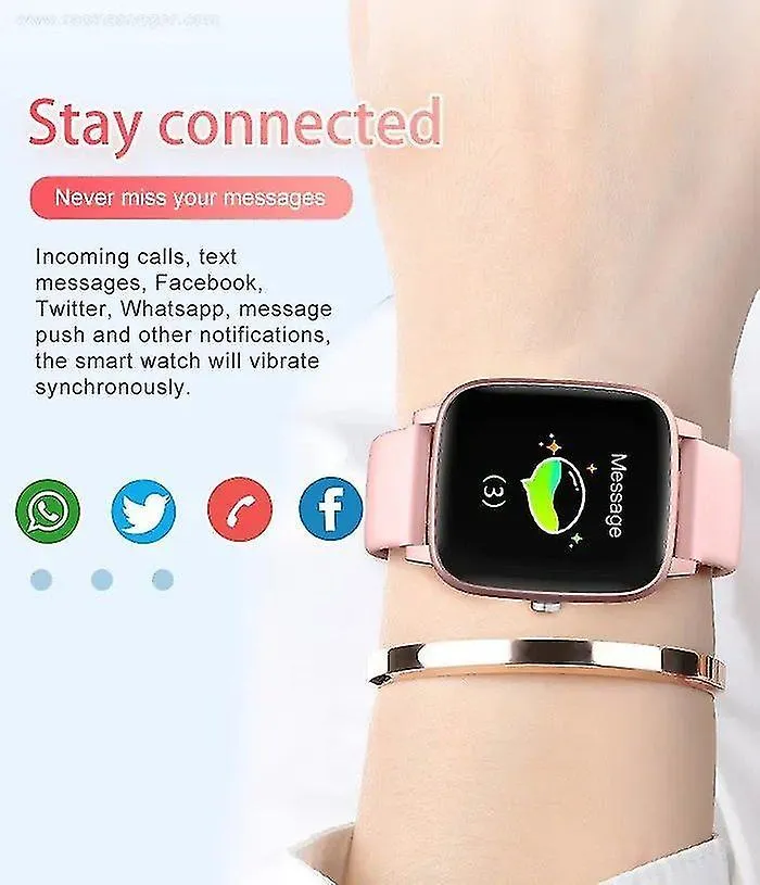 Watches stylish fitness tracker waterproof smart watch health data monitor black