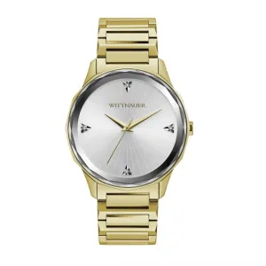 Wittnauer with 42MM Silvertone Round Dial Stainless Steel Watch Band. WN3094