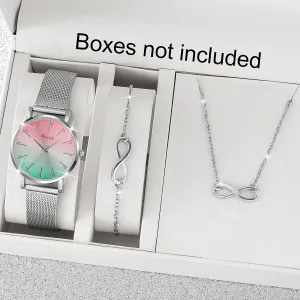 Womens 3Piece Fashion Watch  Jewelry Gift Set