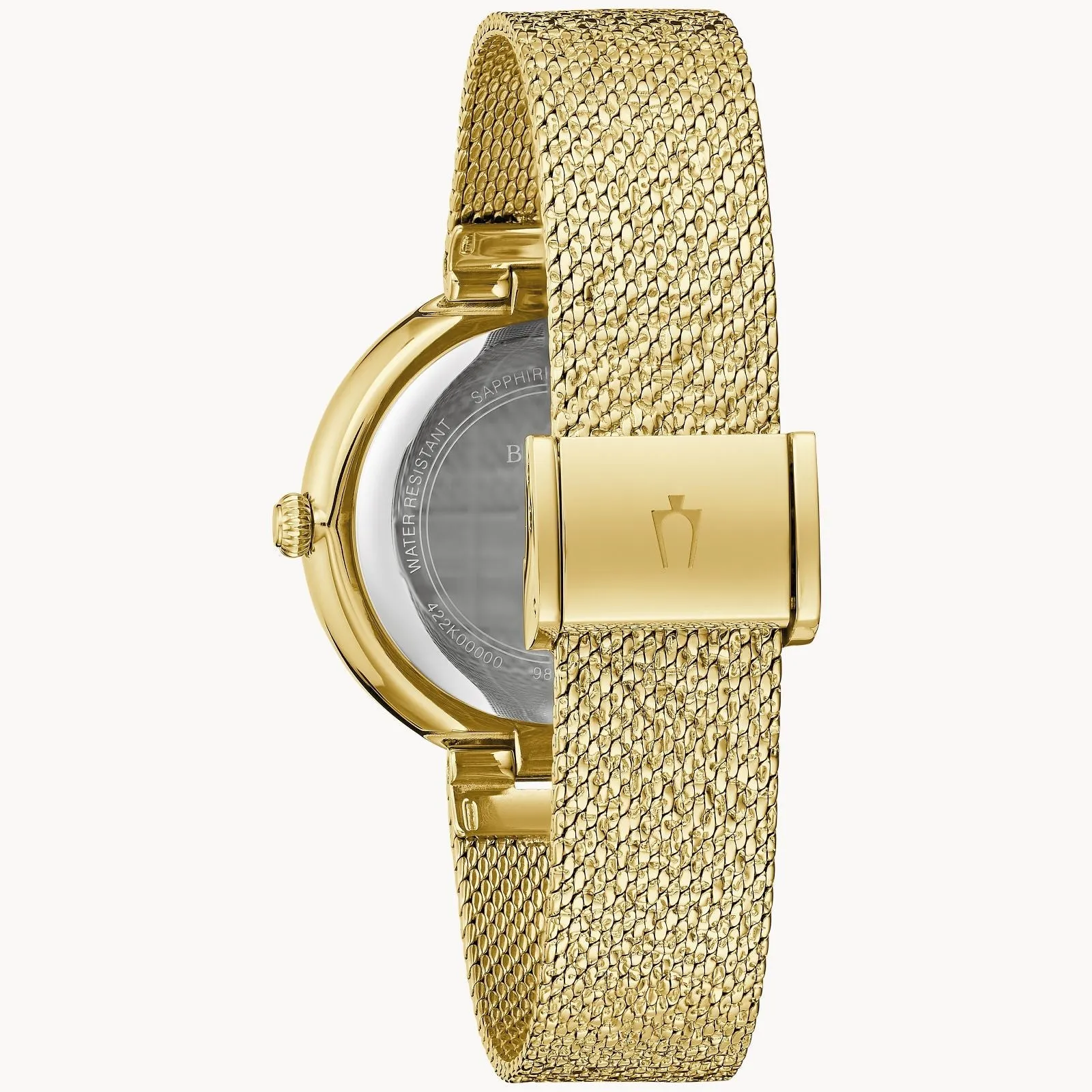 Women's Gold Tone Bulova Watch with Crystals 98L321