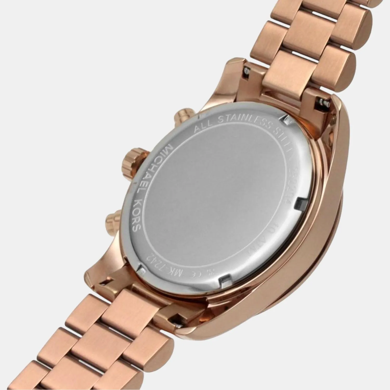 Women's Pink Stainless Steel Chronograph Watch MK7242