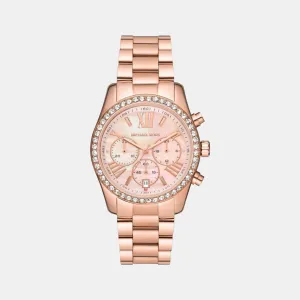 Women's Pink Stainless Steel Chronograph Watch MK7242