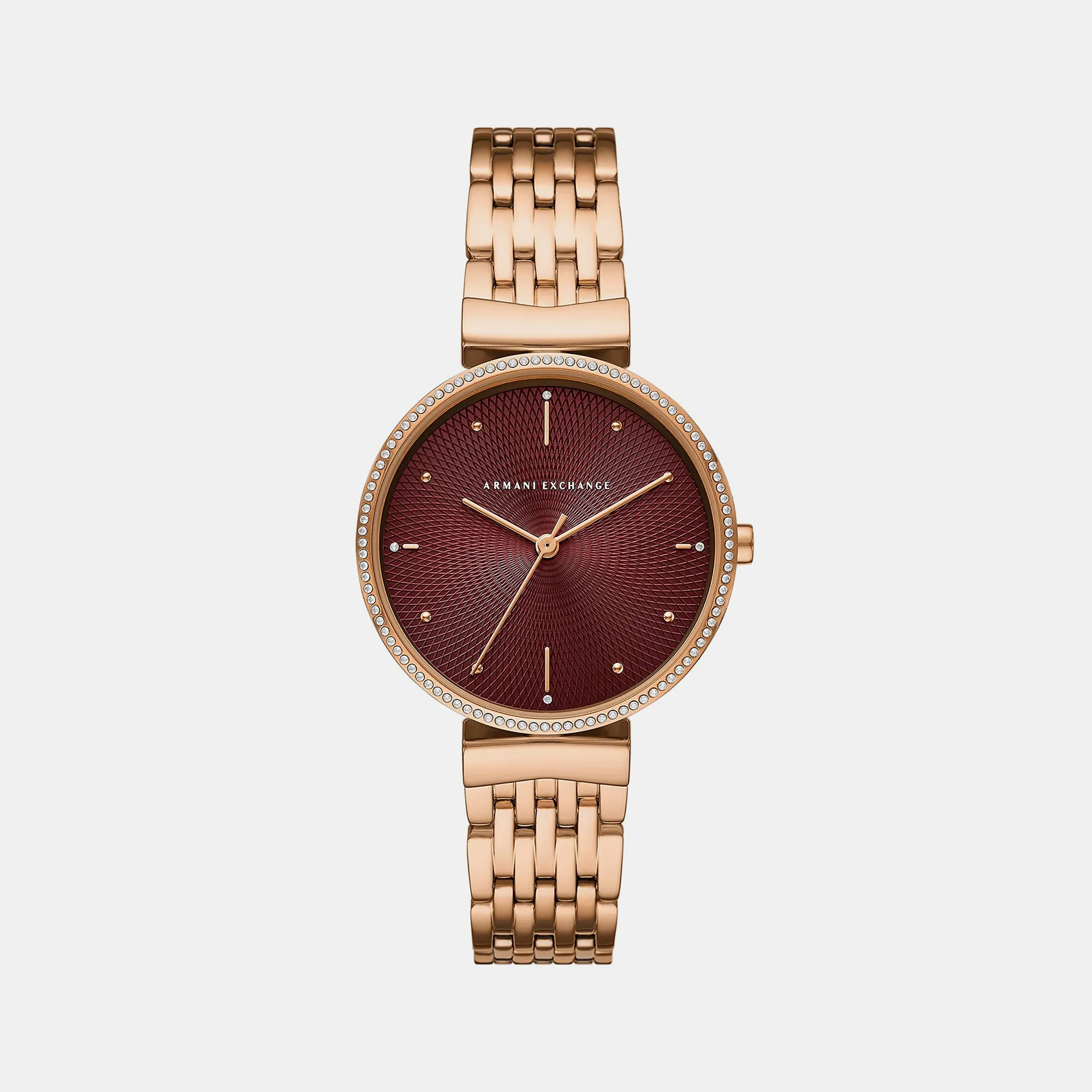 Women's Red Analog Stainless Steel Watch AX5912