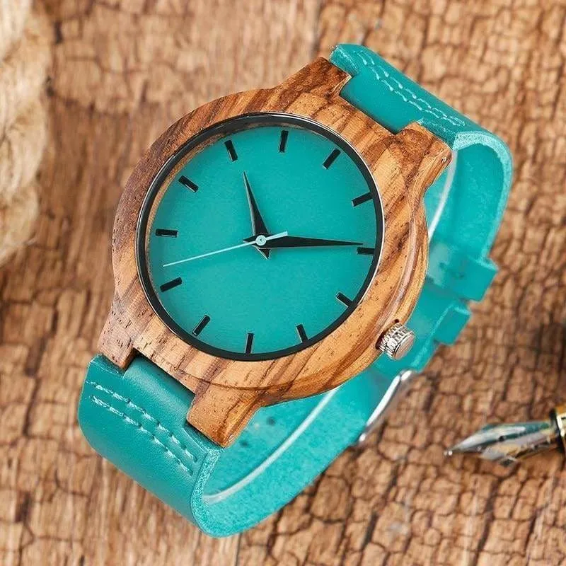 Wood Watch Luxury Royal Blue Bands