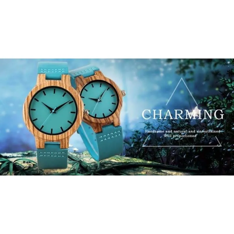 Wood Watch Luxury Royal Blue Bands