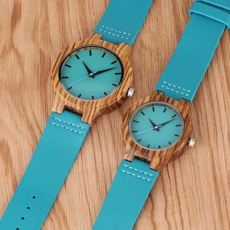 Wood Watch Luxury Royal Blue Bands