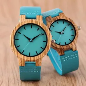 Wood Watch Luxury Royal Blue Bands