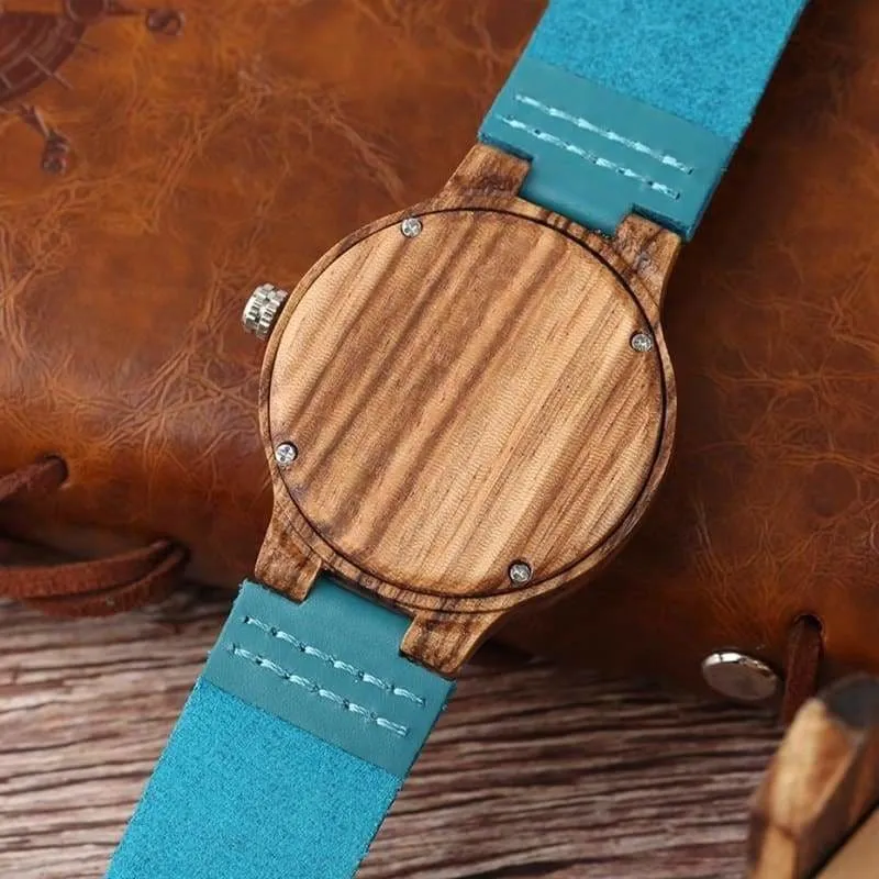 Wood Watch Luxury Royal Blue Bands