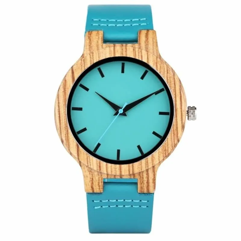 Wood Watch Luxury Royal Blue Bands