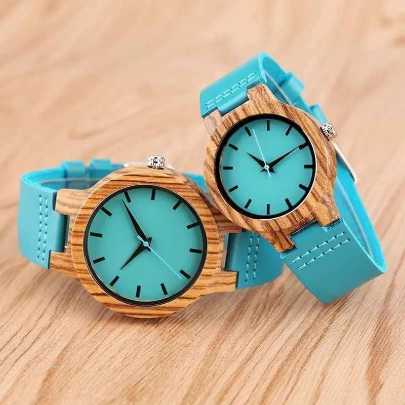 Wood Watch Luxury Royal Blue Bands