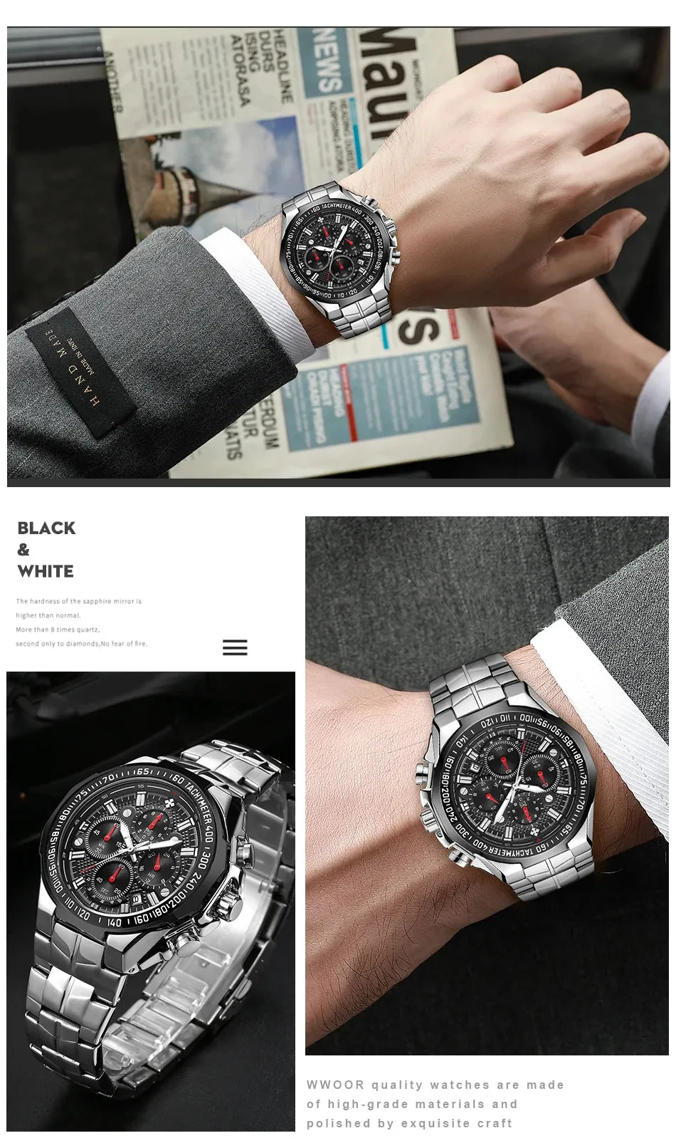 WWOOR 2024 New Luxury Classic Men's Watch
